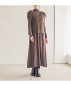 【スタディオ クリップ/studio CLIP】のシャギーベスト×ニットワンピース ブラウン50|ID: prp329100004771734 ipo3291000000035006517