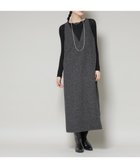 【ナノ ユニバース/nano universe】のツイードIラインワンピース×シアーリブニットセット ブラック|ID:prp329100004771737