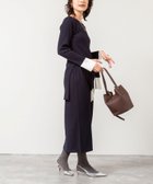 【ノーリーズ/NOLLEY'S】の《手洗い可能》ウール混ワイドリブ袖口配色ロングワンピース 人気、トレンドファッション・服の通販 founy(ファニー) ファッション Fashion レディースファッション Fashion for Women ワンピース Dresses 2025年 2025 2025-2026秋冬・A/W Autumn/Winter 2025–26 AW25–26 おすすめ Recommended / Our Picks スリット Slit, Slit Detail ロング Long, Long-Length ワイドリブ Wide Rib, Wide Ribbed Knit thumbnail ダークネイビー|ID: prp329100004771739 ipo3291000000035020070