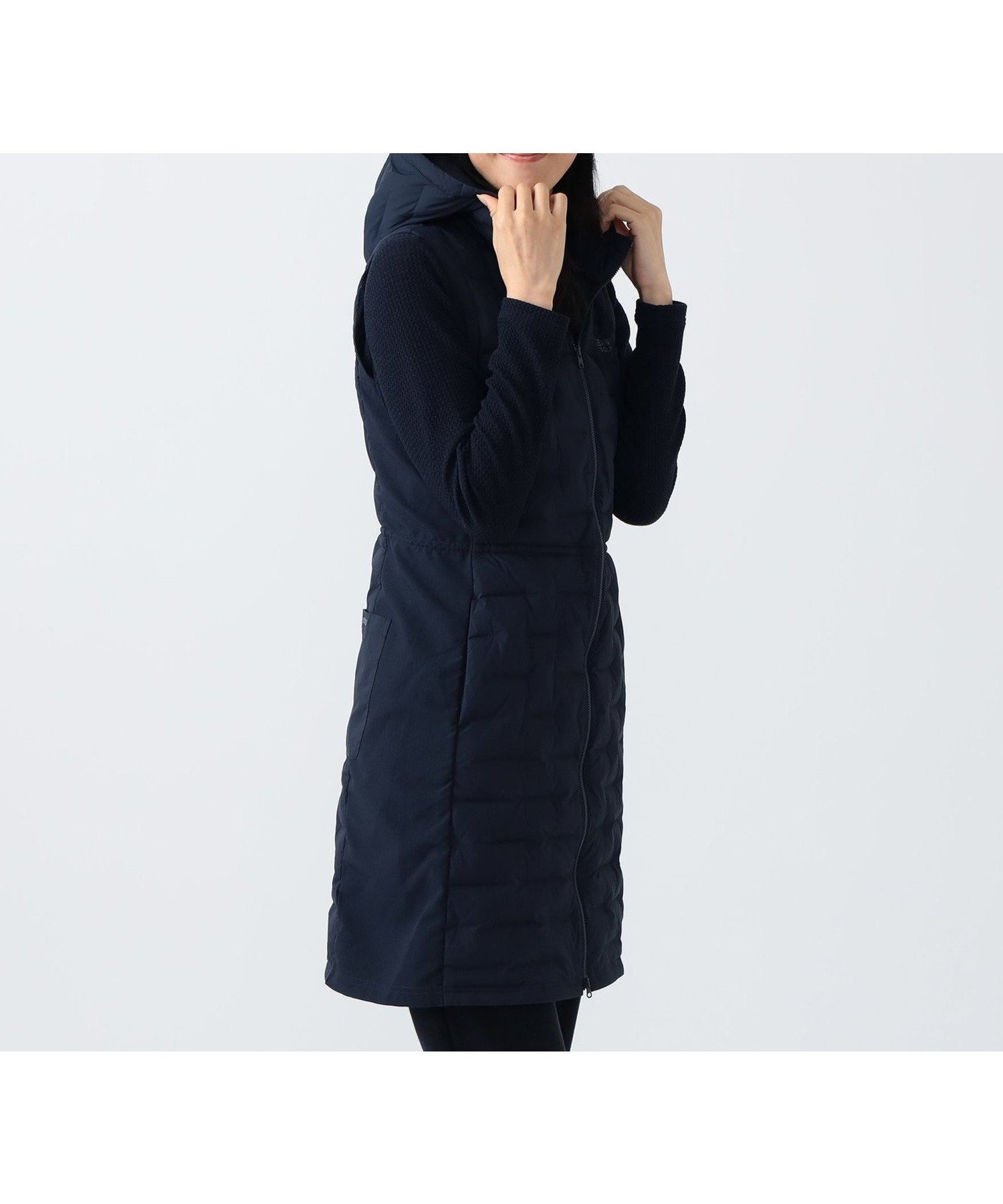 【ビームス ゴルフ/BEAMS GOLF】のPURPLE LABEL / 接結ダウン 切替ワンピース インテリア・キッズ・メンズ・レディースファッション・服の通販 founy(ファニー) 　ファッション　Fashion　レディースファッション　Fashion for Women　ワンピース　Dresses　エレガント 上品　Elegant　カッティング　Cutting Detail　切替　Switching, Contrast Panel　軽量　Lightweight, Ultra Light　ジャケット　Jacket, Outerwear　ストレッチ　Stretch, Stretchy Fabric　スリム　Slim, Slim Fit　ダウン　Down, Puffer　ドローコード　Drawcord, Drawstring Cord　フロント　Front, Front Design　ポケット　Pocket, Pocket Detail　おすすめ　Recommended / Our Picks　ゴルフ　Golf　NAVY|ID: prp329100004771755 ipo3291000000035177847