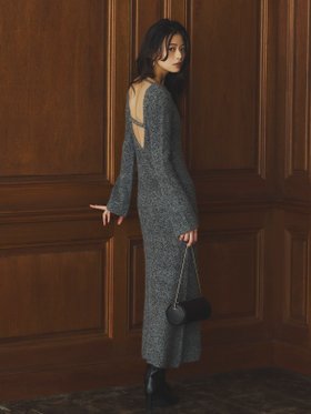 【アニュアンス/anuans】のバックオープンレイヤーニットワンピース 人気、トレンドファッション・服の通販 founy(ファニー) ファッション Fashion レディースファッション Fashion for Women ワンピース Dresses ニットワンピース Knit Dresses インナー Innerwear シンプル Simple, Minimal フォックス Fox, Fox Fur リラックス Relax, Relaxed Fit ルーズ Loose, Oversized |ID:prp329100004771762