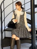 【スナイデル/SNIDEL】のVネックツイードジャンスカ【カンヘウォン着用】 NVY[089]|ID:prp329100004771765