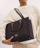 【コーチ/COACH】の【公式】マギー トート バッグ・ブロックド シグネチャー キャンバス BROWN|ID: prp329100004771768 ipo3291000000034570390