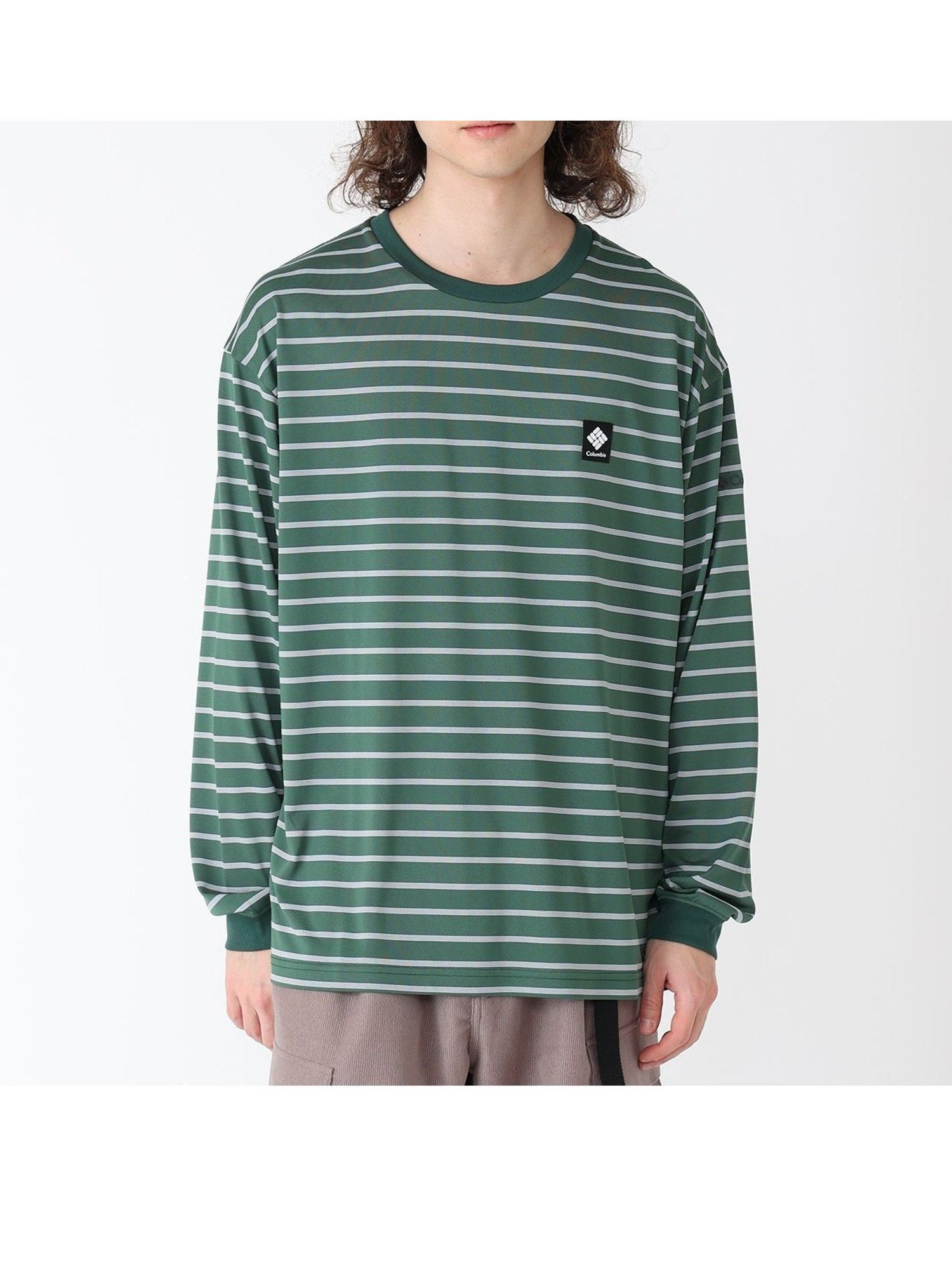 【コロンビア/Columbia】のColumbia/ バルフォアリバーロングスリーブティー /コロンビア インテリア・キッズ・メンズ・レディースファッション・服の通販 founy(ファニー) 　ファッション　Fashion　レディースファッション　Fashion for Women　おすすめ　Recommended / Our Picks　アウトドア　Outdoor Clothing　スリーブ　Sleeve, Long Sleeve / Short Sleeve　トレンド　Trend, Trending Now　フィット　Fit, Slim Fit　ベーシック　Basic, Essential　ボーダー　Border, Stripe　メッシュ　Mesh, Net Fabric　リラックス　Relax, Relaxed Fit　ロング　Long, Long-Length　夏　Summer　秋　Autumn　軽量　Lightweight, Ultra Light　グリーン[006001]|ID: prp329100004771794 ipo3291000000034636957