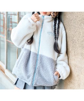 【ナルミヤ オンライン/NARUMIYA ONELINE / KIDS】のリバーシブルボアブルゾン 人気、トレンドファッション・服の通販 founy(ファニー) ファッション Fashion キッズファッション Fashion for Kids ドローコード Drawcord, Drawstring Cord ブルゾン Blouson, Bomber Jacket ポケット Pocket, Pocket Detail リバーシブル Reversible, Two-Sided |ID:prp329100004771922