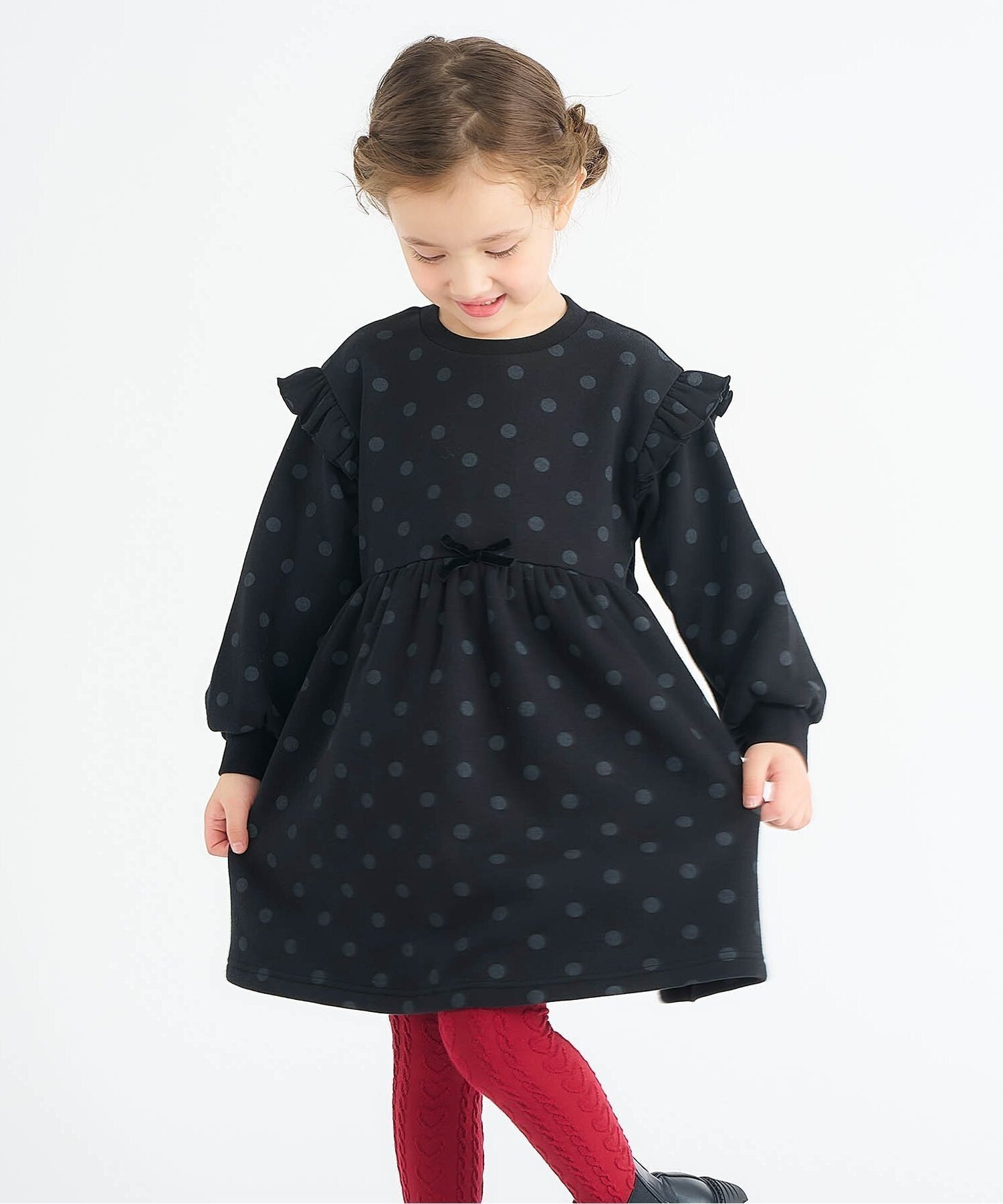 【エフオー オンラインストア/F.O.Online Store / KIDS】のWEB限定 まいにち裏シャギーワンピ インテリア・キッズ・メンズ・レディースファッション・服の通販 founy(ファニー) ファッション Fashion キッズファッション Fashion for Kids ワンピース Dresses ブラック|ID: prp329100004771929 ipo3291000000034774371