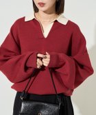【フリークスストア/FREAK'S STORE】の配色 襟 スキッパー ニット プルオーバー【限定展開】 25AW 人気、トレンドファッション・服の通販 founy(ファニー) ファッション Fashion レディースファッション Fashion for Women トップス・カットソー Cut & Sew Tops ニット Knit Tops & Sweaters カジュアルプルオーバー・ニットトップス Pullovers & Knit Tops / Casual Pullovers 2025年 2025 2025-2026秋冬・A/W Autumn/Winter 2025–26 AW25–26 冬 Winter / This Winter おすすめ Recommended / Our Picks ショート Short, Short Length スキッパー Skipper, Open Collar スラックス Slacks, Dress Pants デニム Denim, Jeans Material リラックス Relax, Relaxed Fit エレガント 上品 Elegant A/W・秋冬 Autumn/Winter thumbnail レッド|ID: prp329100004771933 ipo3291000000034673400