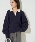 【フリークスストア/FREAK'S STORE】の配色 襟 スキッパー ニット プルオーバー【限定展開】 25AW 人気、トレンドファッション・服の通販 founy(ファニー) ファッション Fashion レディースファッション Fashion for Women トップス・カットソー Cut & Sew Tops ニット Knit Tops & Sweaters カジュアルプルオーバー・ニットトップス Pullovers & Knit Tops / Casual Pullovers 2025年 2025 2025-2026秋冬・A/W Autumn/Winter 2025–26 AW25–26 冬 Winter / This Winter おすすめ Recommended / Our Picks ショート Short, Short Length スキッパー Skipper, Open Collar スラックス Slacks, Dress Pants デニム Denim, Jeans Material リラックス Relax, Relaxed Fit エレガント 上品 Elegant A/W・秋冬 Autumn/Winter thumbnail ネイビー|ID: prp329100004771933 ipo3291000000034673401