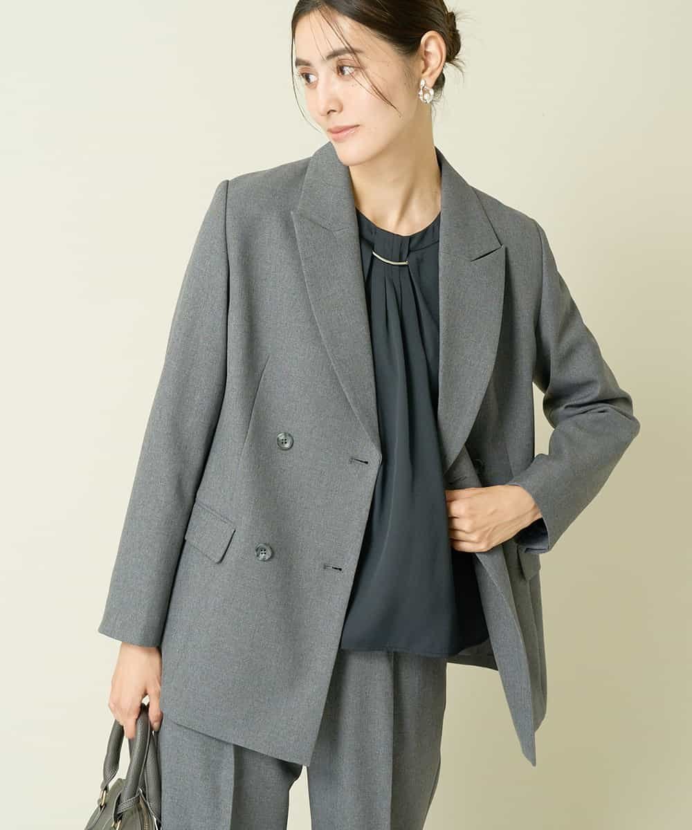 【アー ヴェー ヴェー/a.v.v】の【洗える/イージーケア/毛玉になりにくい/ストレッチ/吸水速乾】ツイード調ダブルブレストジャケット インテリア・キッズ・メンズ・レディースファッション・服の通販 founy(ファニー) ファッション Fashion レディースファッション Fashion for Women アウター Coat / Outerwear Collection レディースジャケット・軽アウター Jackets インナー Innerwear 洗える Machine Washable クロップド Cropped, Short Length 今季 This Season, Current Season 吸水 Absorbent, Quick-Dry ジャケット Jacket, Outerwear ストレッチ Stretch, Stretchy Fabric ストレート Straight, Straight Cut セットアップ Set-Up, Coordinated Outfit ツイード Twill, Twill Weave デニム Denim, Jeans Material 定番 Standard, Basic Item ハイネック High Neck, Mock Neck フレア Flare, Flared ポケット Pocket, Pocket Detail メランジ Melange, Mixed Yarn ワイド Wide, Wide Fit 再入荷 Restock / Back in Stock ビジネス 仕事 通勤 Business / Work / Commuting ダークグレー|ID: prp329100004771960 ipo3291000000034572567