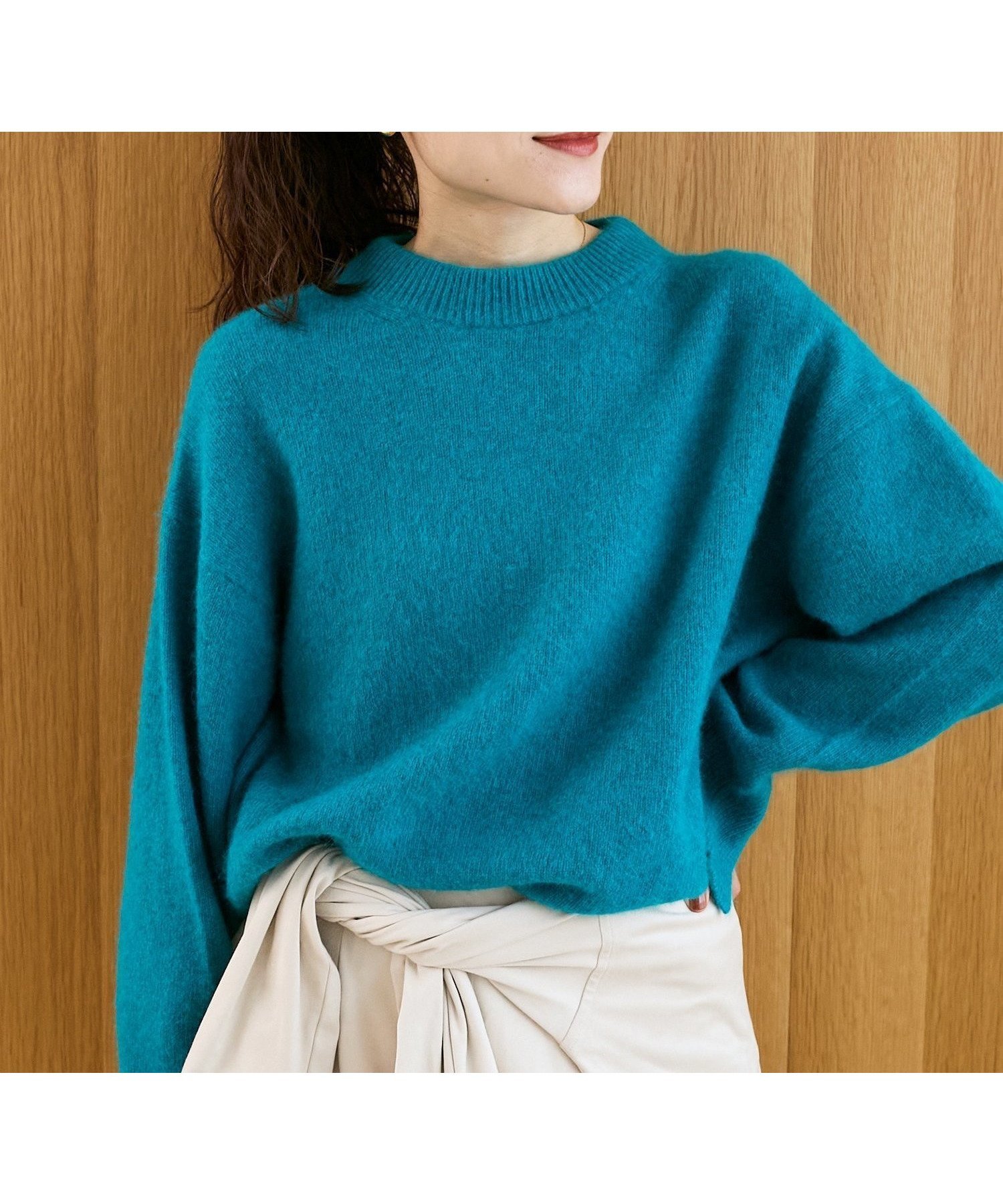 【ルクールブラン/le.coeur blanc】のモックネックチャイニーズラクーンプルオーバー インテリア・キッズ・メンズ・レディースファッション・服の通販 founy(ファニー) 　ファッション　Fashion　レディースファッション　Fashion for Women　トップス・カットソー　Cut & Sew Tops　カジュアルプルオーバー・ニットトップス　Pullovers & Knit Tops / Casual Pullovers　ウェーブ　Wavy Pattern　コンパクト　Compact, Small Size　シンプル　Simple, Minimal　フラット　Flat, Flat Shoes　ベーシック　Basic, Essential　モックネック　Mock Neck, Short Turtleneck　グリーン|ID: prp329100004772019 ipo3291000000034906800