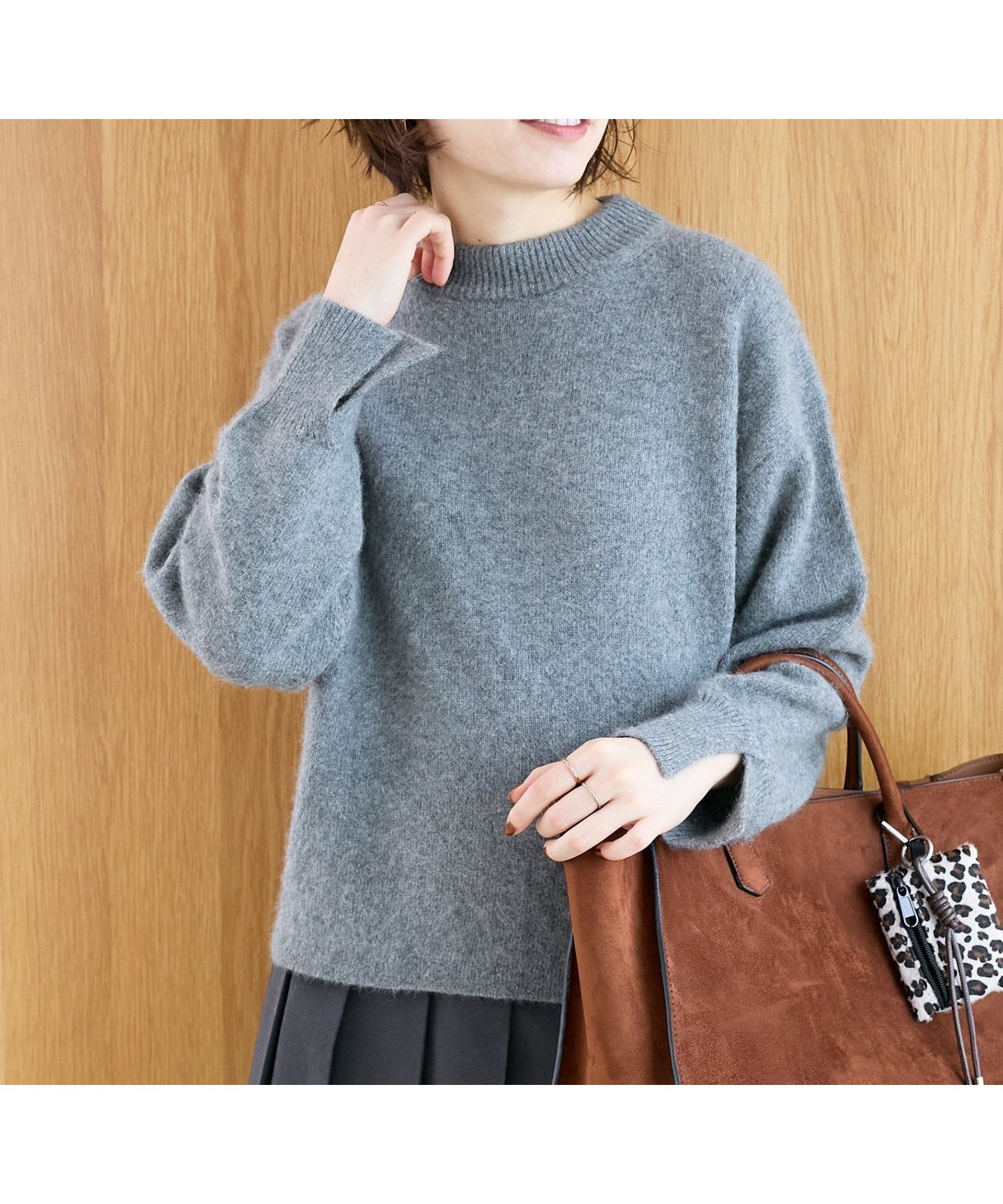 【ルクールブラン/le.coeur blanc】のモックネックチャイニーズラクーンプルオーバー インテリア・キッズ・メンズ・レディースファッション・服の通販 founy(ファニー) 　ファッション　Fashion　レディースファッション　Fashion for Women　トップス・カットソー　Cut & Sew Tops　カジュアルプルオーバー・ニットトップス　Pullovers & Knit Tops / Casual Pullovers　ウェーブ　Wavy Pattern　コンパクト　Compact, Small Size　シンプル　Simple, Minimal　フラット　Flat, Flat Shoes　ベーシック　Basic, Essential　モックネック　Mock Neck, Short Turtleneck　グレー|ID: prp329100004772019 ipo3291000000034906803