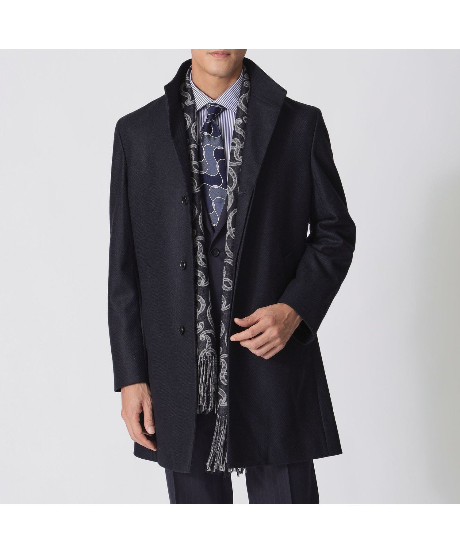 【ポール スチュアート/Paul Stuart / MEN】の【HOUSTON】カシミヤ混スタンドカラーコート 人気、トレンドファッション・服の通販 founy(ファニー) 　ファッション　Fashion　メンズファッション　Fashion for Men　ウォーム　Warm Fabric　エレガント 上品　Elegant　スタンド　Stand Collar, Upright Stand　スマート　Smart, Elegant　スーツ　Suit, Formalwear　セットアップ　Set-Up, Coordinated Outfit　A/W・秋冬　Autumn/Winter　2025年　2025　2025-2026秋冬・A/W　Autumn/Winter 2025–26 AW25–26　 other-1|ID: prp329100004772036 ipo3291000000034732140