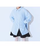 【ジーナシス/JEANASiS】の2WAYカフスシルキーシャツ 人気、トレンドファッション・服の通販 founy(ファニー) ファッション Fashion レディースファッション Fashion for Women トップス・カットソー Cut & Sew Tops シャツ・ブラウス・オフィスカジュアル Elegant Blouses & Button-Ups カフス Cuff Design シンプル Simple, Minimal スウェット / スエット Sweatshirt, Sweatwear デニム Denim, Jeans Material リボン Ribbon, Bow ルーズ Loose, Oversized thumbnail ブルー|ID: prp329100004772040 ipo3291000000034693143