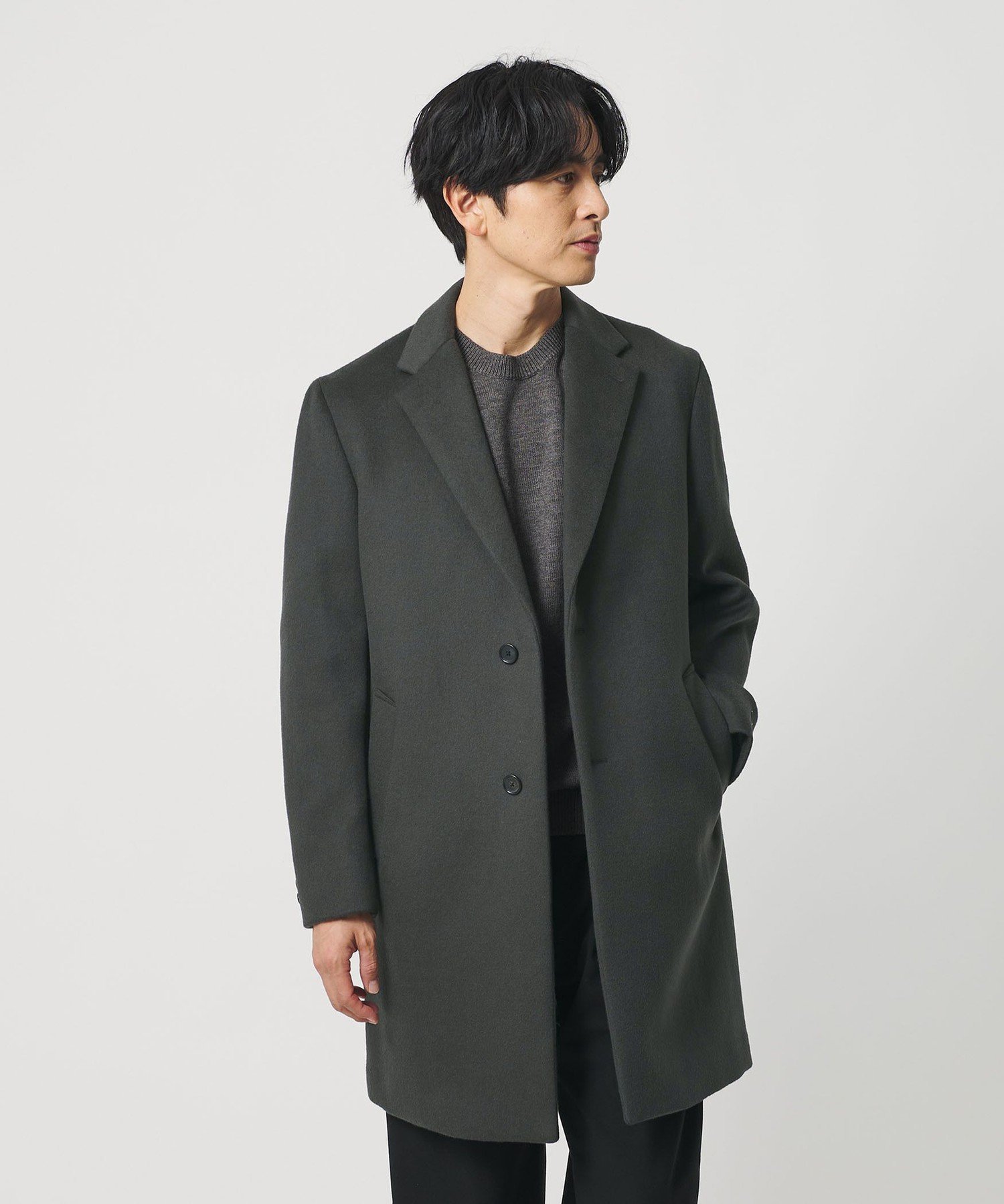 【ビューティ&ユース ユナイテッドアローズ/BEAUTY&YOUTH / UNITED ARROWS / MEN】の120 メルトン チェスターコート 人気、トレンドファッション・服の通販 founy(ファニー) 　ファッション　Fashion　メンズファッション　Fashion for Men　インナー　Innerwear　コンパクト　Compact, Small Size　スマート　Smart, Elegant　セットアップ　Set-Up, Coordinated Outfit　タートル　Turtleneck, Turtle Collar　チェスターコート　Chester Coat, Long Coat　ハーフ　Half, Half-Length　バランス　Balance, Style Balance　フィット　Fit, Slim Fit　ポケット　Pocket, Pocket Detail　別注　Limited Edition, Custom Order　メルトン　Melton, Heavy Wool　モックネック　Mock Neck, Short Turtleneck　ライニング　Inner Lining, Inner Fabric, Lined　A/W・秋冬　Autumn/Winter　エレガント 上品　Elegant　 other-1|ID: prp329100004772135 ipo3291000000034813126