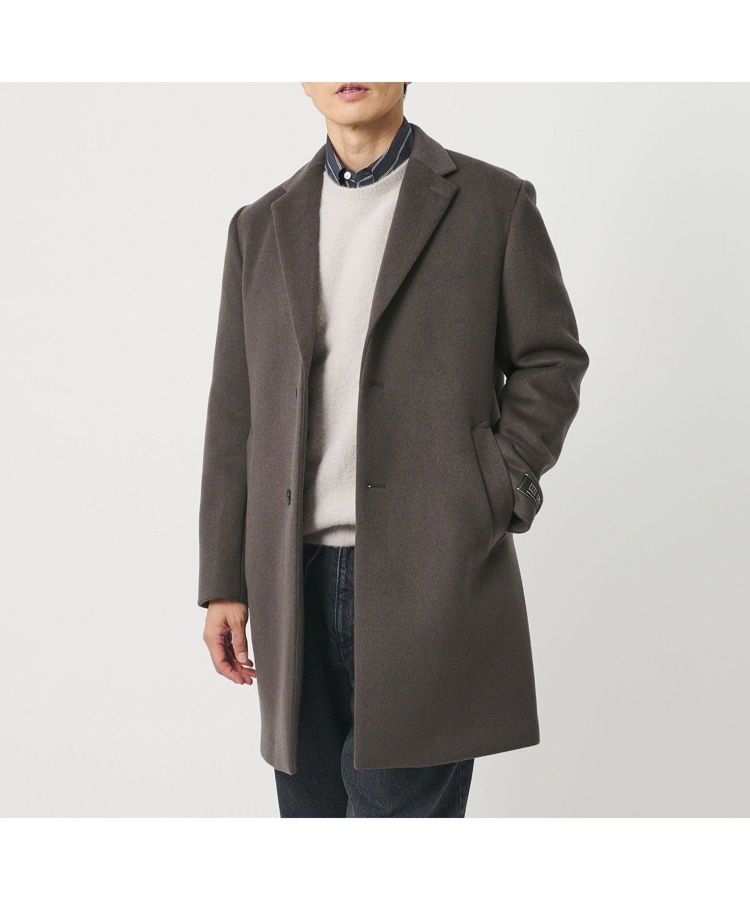 【ビューティ&ユース ユナイテッドアローズ/BEAUTY&YOUTH / UNITED ARROWS / MEN】の120 メルトン チェスターコート インテリア・キッズ・メンズ・レディースファッション・服の通販 founy(ファニー) 　ファッション　Fashion　メンズファッション　Fashion for Men　インナー　Innerwear　コンパクト　Compact, Small Size　スマート　Smart, Elegant　セットアップ　Set-Up, Coordinated Outfit　タートル　Turtleneck, Turtle Collar　チェスターコート　Chester Coat, Long Coat　ハーフ　Half, Half-Length　バランス　Balance, Style Balance　フィット　Fit, Slim Fit　ポケット　Pocket, Pocket Detail　別注　Limited Edition, Custom Order　メルトン　Melton, Heavy Wool　モックネック　Mock Neck, Short Turtleneck　ライニング　Inner Lining, Inner Fabric, Lined　A/W・秋冬　Autumn/Winter　エレガント 上品　Elegant　MOCA|ID: prp329100004772135 ipo3291000000034813131