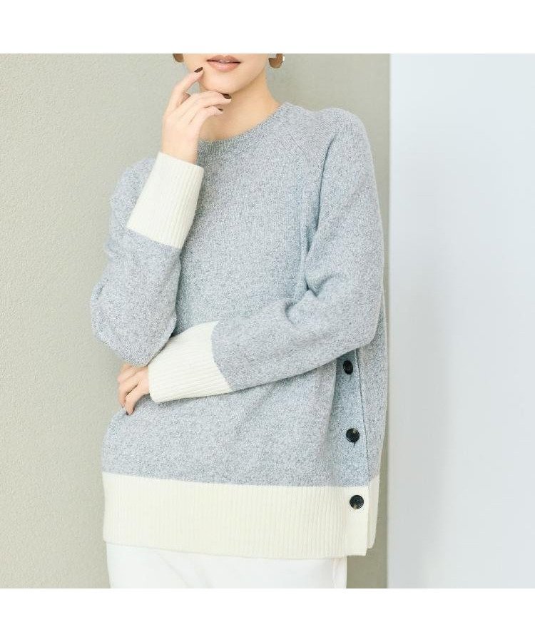 【アンタイトル/UNTITLED】の【重ね着もおすすめ/洗える】ウールカシミヤ クルーネックニット インテリア・キッズ・メンズ・レディースファッション・服の通販 founy(ファニー) ファッション Fashion レディースファッション Fashion for Women トップス・カットソー Cut & Sew Tops ニット Knit Tops & Sweaters 洗える Machine Washable スマート Smart, Elegant スリット Slit, Slit Detail トレンド Trend, Trending Now 人気 Popular, Best Seller ボトム Bottoms, Lower Wear ミックス Mix, Mixed Style リラックス Relax, Relaxed Fit ロング Long, Long-Length ワイド Wide, Wide Fit おすすめ Recommended / Our Picks グレー|ID: prp329100004772221 ipo3291000000034575585