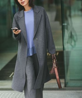 【エルーラ/Elura】のリバーウールコート/588156 人気、トレンドファッション・服の通販 founy(ファニー) ファッション Fashion レディースファッション Fashion for Women アウター Coat / Outerwear Collection コート・ロングコート・ピーコート Long Coats, Peacoats & More クール Cool, Chic シンプル Simple, Minimal デニム Denim, Jeans Material フロント Front, Front Design ボトム Bottoms, Lower Wear リラックス Relax, Relaxed Fit ロング Long, Long-Length エレガント 上品 Elegant |ID:prp329100004772289