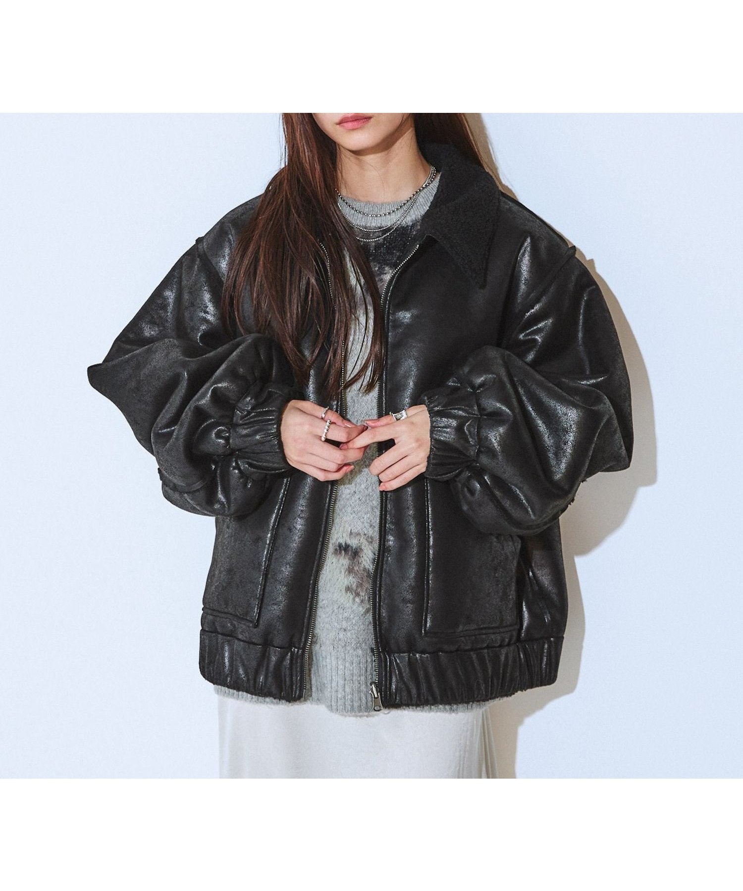 【ジーナシス/JEANASiS】のリバーシブルモンスターブルゾン インテリア・キッズ・メンズ・レディースファッション・服の通販 founy(ファニー) 　ファッション　Fashion　レディースファッション　Fashion for Women　アウター　Coat / Outerwear Collection　ブルゾンジャケット・スポーティアウター　Blouson Jackets　カットソー　Cut and Sewn Top　デニム　Denim, Jeans Material　フェミニン　Feminine, Girly　ベーシック　Basic, Essential　おすすめ　Recommended / Our Picks　ブラック|ID: prp329100004772294 ipo3291000000034576606