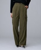 【アンタイトル/UNTITLED】の【大人きれいめ/ストレート/ワイド】キュプラカーゴパンツ カーキ|ID: prp329100004772309 ipo3291000000034576820