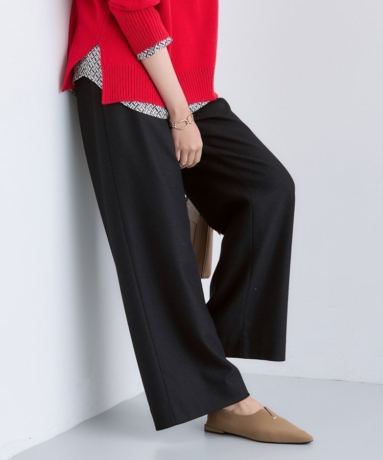 【インディヴィ/INDIVI】の【褒められパンツ/ウール混】ウォームウール ワイドパンツ インテリア・キッズ・メンズ・レディースファッション・服の通販 founy(ファニー) ファッション Fashion レディースファッション Fashion for Women パンツ Pants & Trousers ウォーム Warm Fabric ストレッチ Stretch, Stretchy Fabric スマート Smart, Elegant ツイード Twill, Twill Weave パターン Pattern, Design Print ポケット Pocket, Pocket Detail ワイド Wide, Wide Fit 冬 Winter / This Winter ブラック|ID: prp329100004772319 ipo3291000000034576909