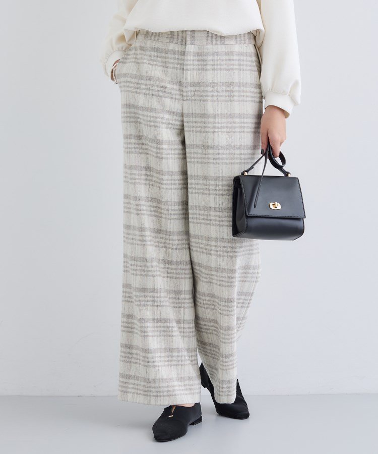 【インディヴィ/INDIVI】の【褒められパンツ/ウール混】ウォームウール ワイドパンツ インテリア・キッズ・メンズ・レディースファッション・服の通販 founy(ファニー) ファッション Fashion レディースファッション Fashion for Women パンツ Pants & Trousers ウォーム Warm Fabric ストレッチ Stretch, Stretchy Fabric スマート Smart, Elegant ツイード Twill, Twill Weave パターン Pattern, Design Print ポケット Pocket, Pocket Detail ワイド Wide, Wide Fit 冬 Winter / This Winter ライトグレー|ID: prp329100004772319 ipo3291000000034576910