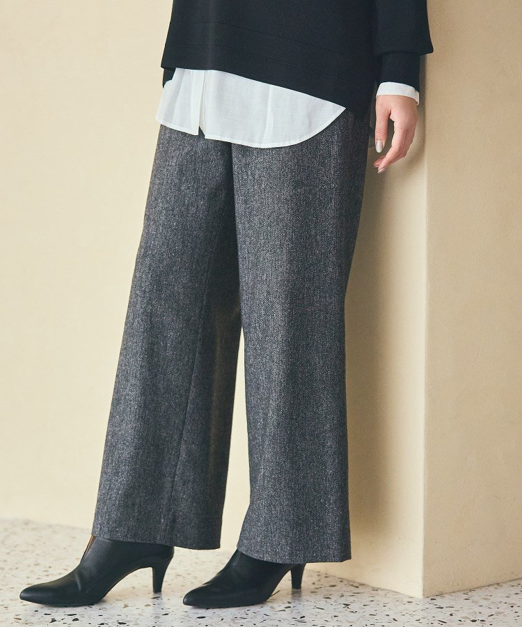 【インディヴィ/INDIVI】の【褒められパンツ/ウール混】ウォームウール ワイドパンツ インテリア・キッズ・メンズ・レディースファッション・服の通販 founy(ファニー) ファッション Fashion レディースファッション Fashion for Women パンツ Pants & Trousers ウォーム Warm Fabric ストレッチ Stretch, Stretchy Fabric スマート Smart, Elegant ツイード Twill, Twill Weave パターン Pattern, Design Print ポケット Pocket, Pocket Detail ワイド Wide, Wide Fit 冬 Winter / This Winter スミクロ|ID: prp329100004772319 ipo3291000000034576916