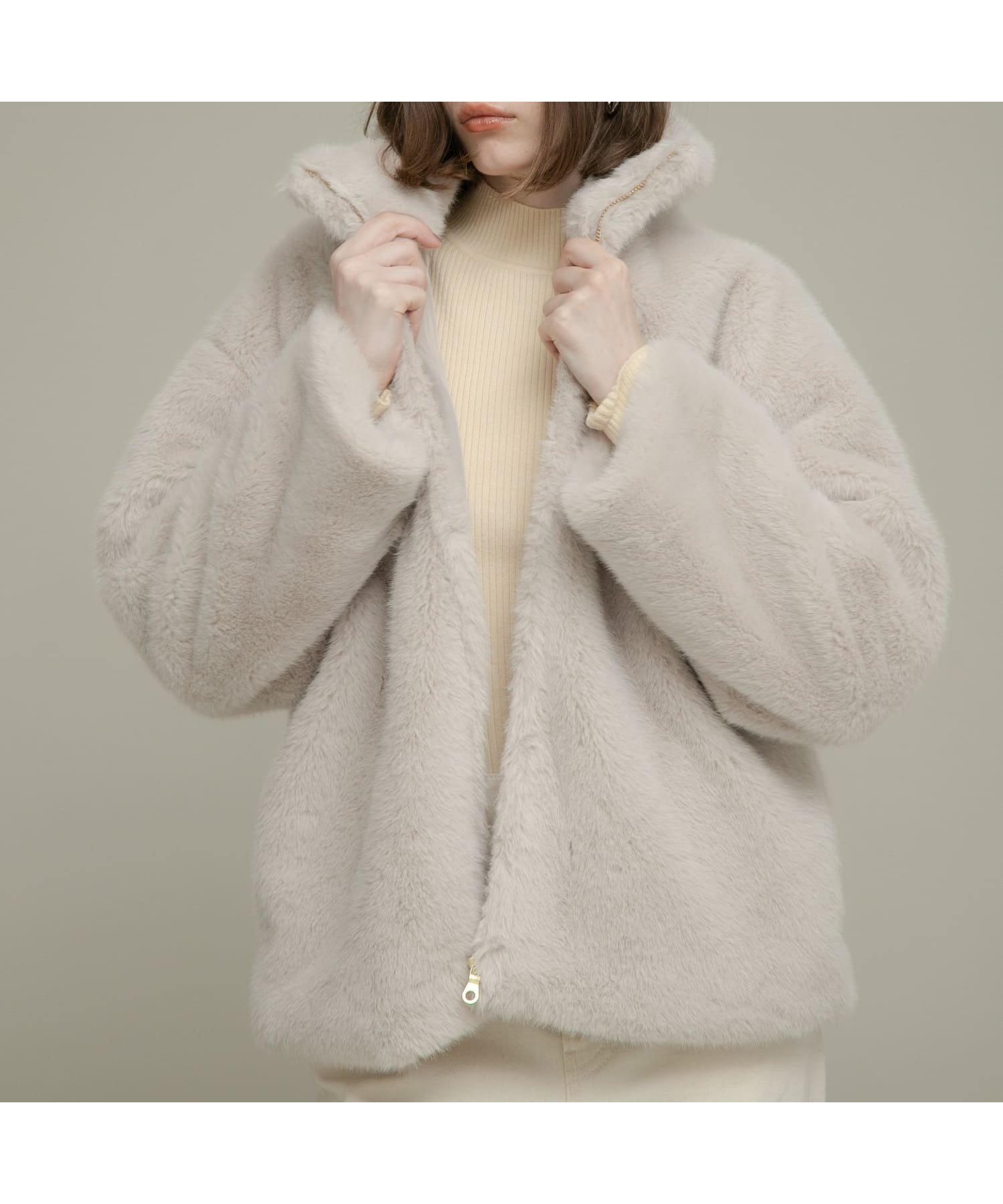 【サニーレーベル/Sonny Label / URBAN RESEARCH】のミンクライクファーブルゾン インテリア・キッズ・メンズ・レディースファッション・服の通販 founy(ファニー) ファッション Fashion レディースファッション Fashion for Women アウター Coat / Outerwear Collection ブルゾンジャケット・スポーティアウター Blouson Jackets 2025年 2025 2025-2026秋冬・A/W Autumn/Winter 2025–26 AW25–26 冬 Winter / This Winter おすすめ Recommended / Our Picks コンパクト Compact, Small Size スウェット / スエット Sweatshirt, Sweatwear スタンド Stand Collar, Upright Stand デニム Denim, Jeans Material トレンド Trend, Trending Now ブルゾン Blouson, Bomber Jacket A/W・秋冬 Autumn/Winter ベージュ|ID: prp329100004772322 ipo3291000000034782982