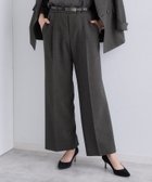 【インディヴィ/INDIVI】の【洗える/セットアップ可能】凹凸ストレッチ素材ストレートパンツ スミクロ|ID: prp329100004772337 ipo3291000000034709481