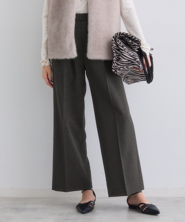 【インディヴィ/INDIVI】の【洗える/セットアップ可能】凹凸ストレッチ素材ストレートパンツ インテリア・キッズ・メンズ・レディースファッション・服の通販 founy(ファニー) ファッション Fashion レディースファッション Fashion for Women セットアップ Matching Sets レディースパンツ・ボトムス Pants & Trousers / Bottoms 洗える Machine Washable ジャケット Jacket, Outerwear ストレッチ Stretch, Stretchy Fabric ストレート Straight, Straight Cut スマート Smart, Elegant セットアップ Set-Up, Coordinated Outfit ポケット Pocket, Pocket Detail メランジ Melange, Mixed Yarn ワイド Wide, Wide Fit スミクロ|ID: prp329100004772337 ipo3291000000035046673