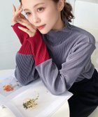 【モーメントプラス/moment+ / MEN】のマットサテンプリーツ 袖配色ハイネックメロープルオーバー グレー系その他|ID: prp329100004772341 ipo3291000000034577276