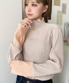 【モーメントプラス/moment+ / MEN】のマットサテンプリーツ 袖配色ハイネックメロープルオーバー ベージュ系その他|ID: prp329100004772341 ipo3291000000034577283