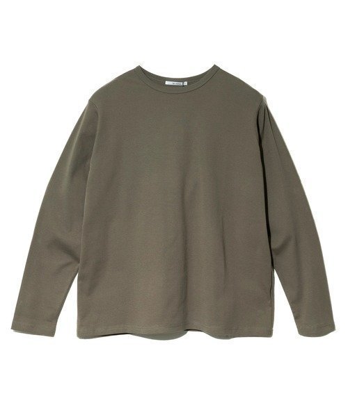 【ゴースローキャラバン/go slow caravan】のle colis/ルコリ フライスバックロゴカラーロンTEE (WOMENS) インテリア・キッズ・メンズ・レディースファッション・服の通販 founy(ファニー) 　ファッション　Fashion　レディースファッション　Fashion for Women　トップス・カットソー　Cut & Sew Tops　ロングTシャツ・Tシャツ　Longline T-Shirts & Tees　バッグ　Bags　インナー　Innerwear　シンプル　Simple, Minimal　ジャケット　Jacket, Outerwear　スタンダード　Standard, Basic　スリーブ　Sleeve, Long Sleeve / Short Sleeve　デニム　Denim, Jeans Material　トレンド　Trend, Trending Now　フィット　Fit, Slim Fit　プリント　Print, Printed Pattern　ベスト　Vest, Waistcoat　ロング　Long, Long-Length　カーキ|ID: prp329100004772344 ipo3291000000034577334