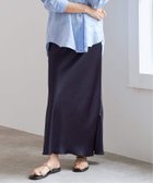 【イエナ/IENA】の《追加13》ダブルサテンスカート ネイビー|ID: prp329100004772350 ipo3291000000034577386