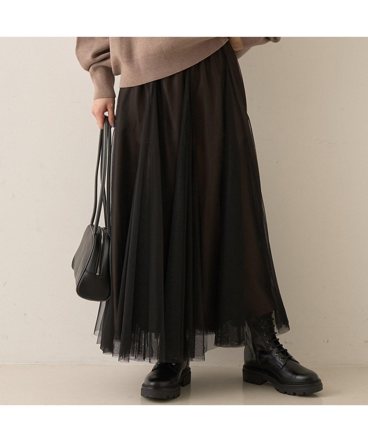 【ルージュヴィフラクレ/Rouge vif la cle】の【2025AW新作】【ロングセラー】チュールマチフレアスカート インテリア・キッズ・メンズ・レディースファッション・服の通販 founy(ファニー) ファッション Fashion レディースファッション Fashion for Women スカート Skirts Aライン・フレアスカート A-Line & Flared Skirts 2025年 2025 2025-2026秋冬・A/W Autumn/Winter 2025–26 AW25–26 コンパクト Compact, Small Size スウェット / スエット Sweatshirt, Sweatwear チュール Tulip, Tulip Motif 定番 Standard, Basic Item A/W・秋冬 Autumn/Winter ブラック|ID: prp329100004772352 ipo3291000000034577391