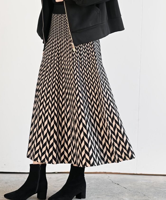 【アールピーエス/rps】のニットプリーツスカート インテリア・キッズ・メンズ・レディースファッション・服の通販 founy(ファニー) https://founy.com/ ファッション Fashion レディースファッション Fashion for Women スカート Skirts プリーツスカート / 上品フェミニンスタイル Pleated Skirts スマート Smart, Elegant チェック Check, Plaid, Tartan フォルム Silhouette, Form プリーツ Pleats, Pleated 再入荷 Restock / Back in Stock 無地 Plain, Solid Color |ID: prp329100004772360 ipo3291000000034577523