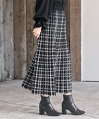 【アールピーエス/rps】のニットプリーツスカート ブラック|ID: prp329100004772360 ipo3291000000034577531