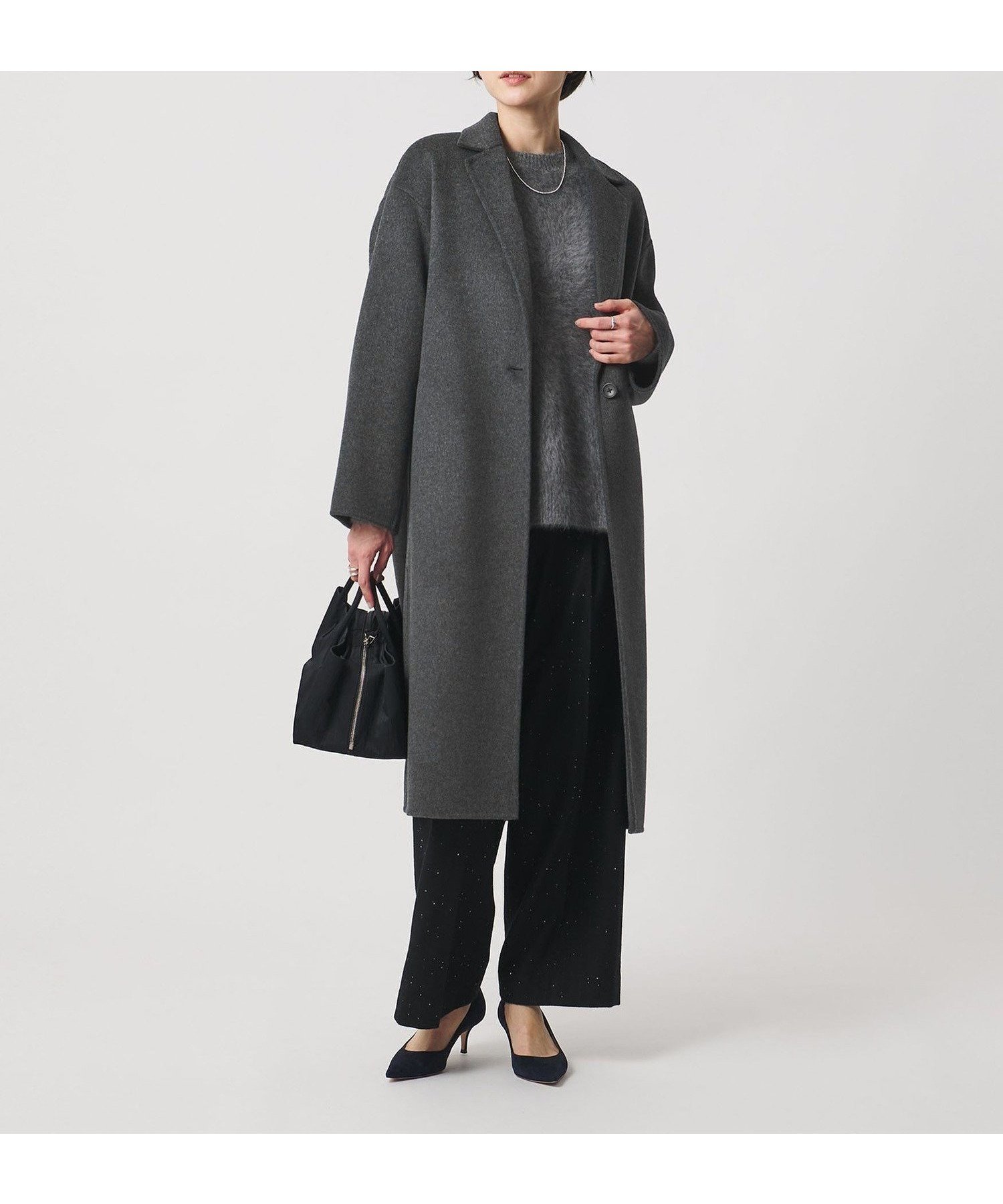 【ユナイテッドアローズ/UNITED ARROWS】のリバー テーラードコート 人気、トレンドファッション・服の通販 founy(ファニー) 　ファッション　Fashion　レディースファッション　Fashion for Women　アウター　Coat / Outerwear Collection　コート・ロングコート・ピーコート　Long Coats, Peacoats & More　インナー　Innerwear　シンプル　Simple, Minimal　チェック　Check, Plaid, Tartan　フェミニン　Feminine, Girly　フレア　Flare, Flared　プリーツ　Pleats, Pleated　リバーシブル　Reversible, Two-Sided　リラックス　Relax, Relaxed Fit　ワイド　Wide, Wide Fit　 other-1|ID: prp329100004772364 ipo3291000000034984828