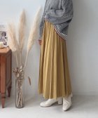 【アズノウアズ プラス/AS KNOW AS plus】の♪変形アコーディオンプリーツスカート Sマスタード|ID: prp329100004772372 ipo3291000000034643295