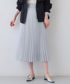 【インディヴィ/INDIVI】の【洗える/ウエストゴム】アコーディオン調プリーツスカート ライトグレー|ID: prp329100004772384 ipo3291000000034577916