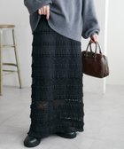 【ディスコート/Discoat】の【コーデ格上げ】レース切替ナロースカート ブラック|ID: prp329100004772402 ipo3291000000034578169