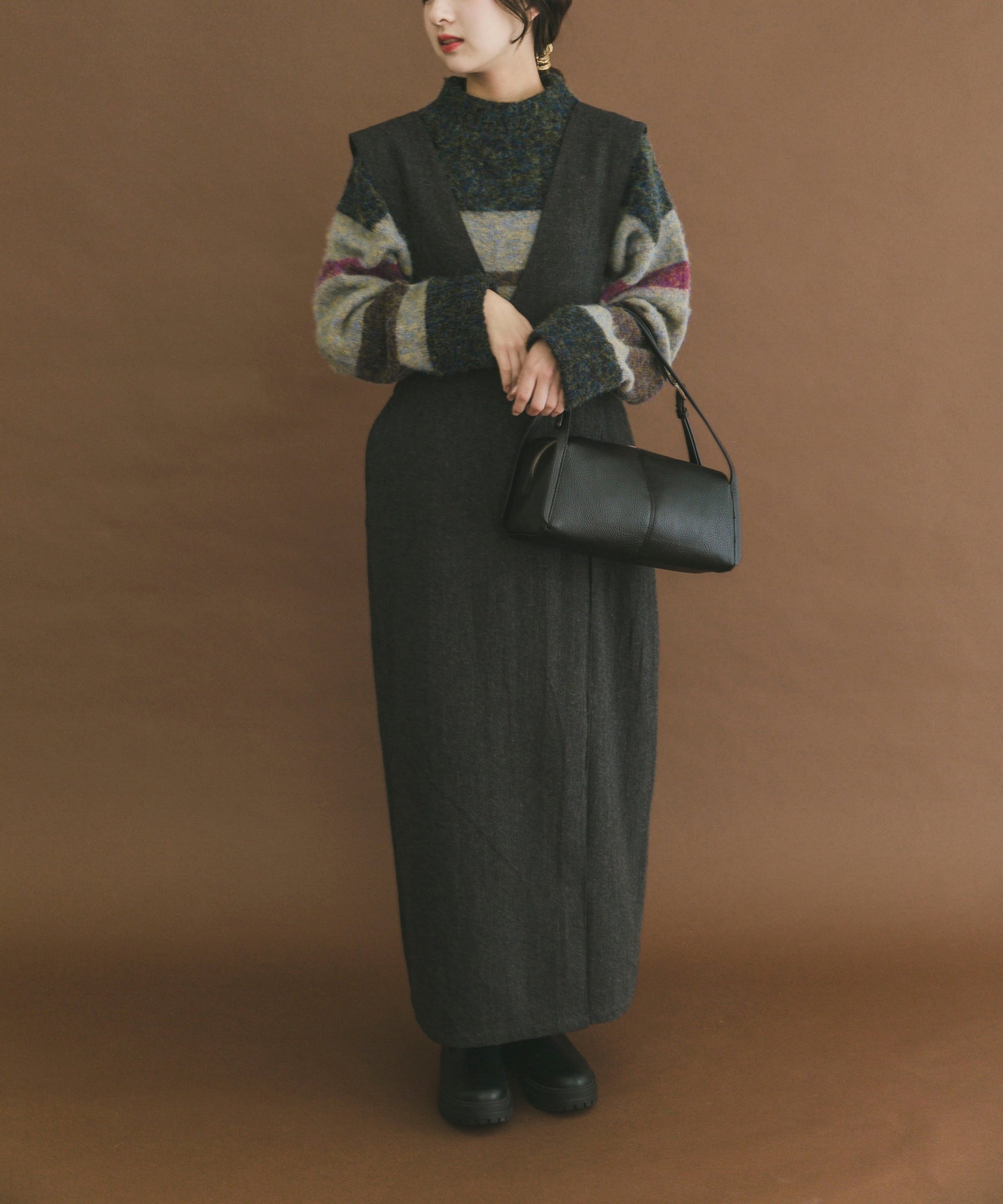 【アイテムズアーバンリサーチ/ITEMS URBAN RESEARCH】のゴマツイードジャンパースカート インテリア・キッズ・メンズ・レディースファッション・服の通販 founy(ファニー) ファッション Fashion レディースファッション Fashion for Women スカート Skirts 2025年 2025 2025-2026秋冬・A/W Autumn/Winter 2025–26 AW25–26 冬 Winter / This Winter シンプル Simple, Minimal ツイード Twill, Twill Weave エレガント 上品 Elegant A/W・秋冬 Autumn/Winter ブラック|ID: prp329100004772419 ipo3291000000034578408