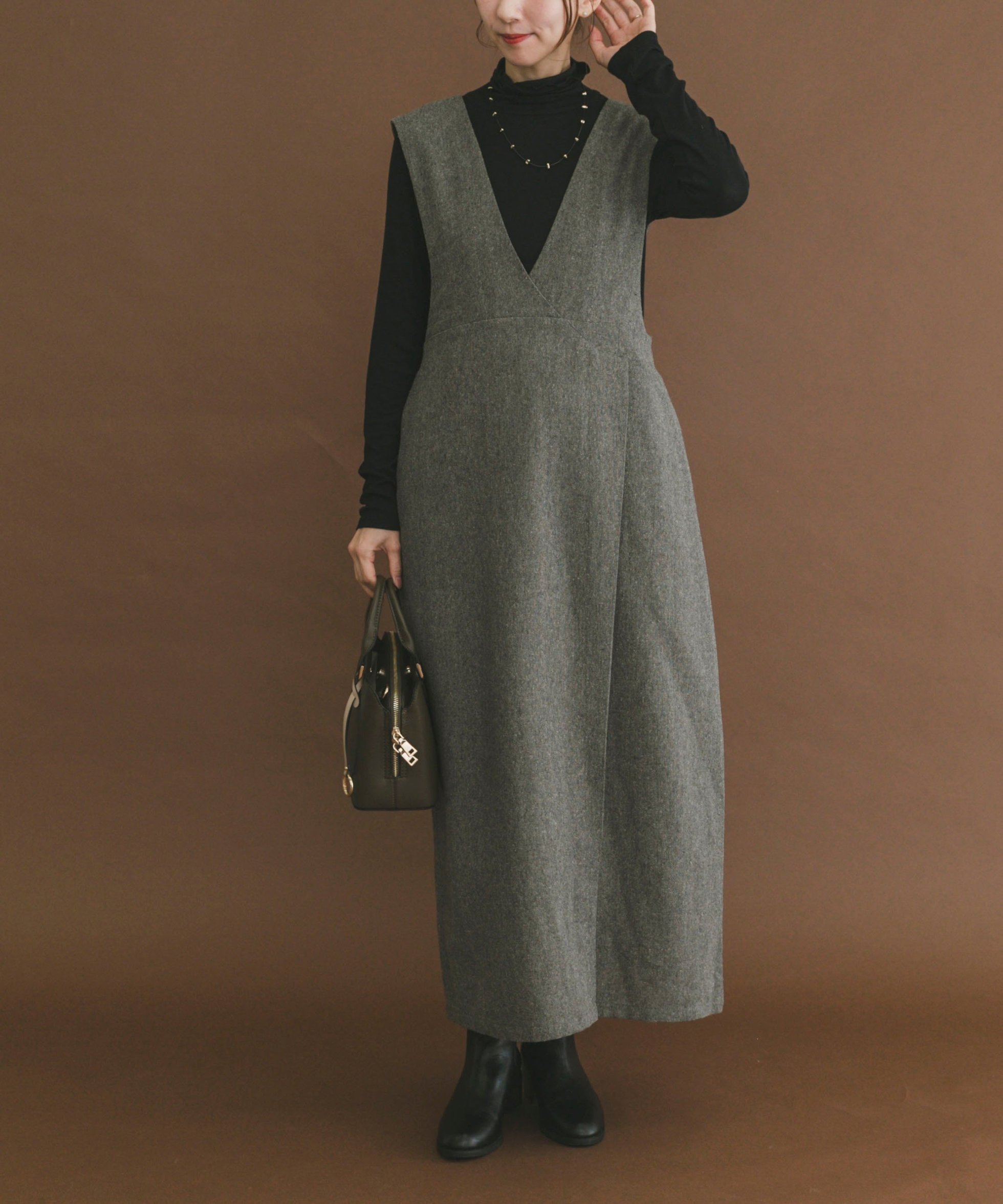 【アイテムズアーバンリサーチ/ITEMS URBAN RESEARCH】のゴマツイードジャンパースカート インテリア・キッズ・メンズ・レディースファッション・服の通販 founy(ファニー) ファッション Fashion レディースファッション Fashion for Women スカート Skirts 2025年 2025 2025-2026秋冬・A/W Autumn/Winter 2025–26 AW25–26 冬 Winter / This Winter シンプル Simple, Minimal ツイード Twill, Twill Weave エレガント 上品 Elegant A/W・秋冬 Autumn/Winter グレー|ID: prp329100004772419 ipo3291000000034578413