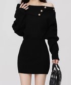 【ミニミニストア/miniministore】のニットワンピースオフショルダーワンピース ブラック|ID: prp329100004772422 ipo3291000000034578429