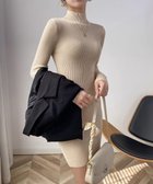 【ミニミニストア/miniministore】のニットワンピース 長袖 タイトワンピース ベージュ|ID: prp329100004772431 ipo3291000000034578493