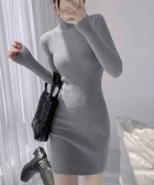 【ミニミニストア/miniministore】のニットワンピース 長袖 タイトワンピース グレー|ID: prp329100004772431 ipo3291000000034578494