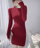 【ミニミニストア/miniministore】のニットワンピース 長袖 タイトワンピース ワインレッド|ID: prp329100004772431 ipo3291000000034578497