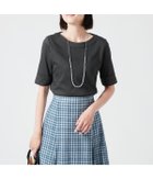 【ニューヨーカー/NEWYORKER】の針抜きミラノリブ ターンバック5分袖カットソー 人気、トレンドファッション・服の通販 founy(ファニー) ファッション Fashion レディースファッション Fashion for Women トップス・カットソー Cut & Sew Tops カットソー・ベーシックTシャツ Cut-and-Sewn Tops / Stretch Tees & Basics インナー Innerwear カットソー Cut and Sewn Top ジャケット Jacket, Outerwear ストライプ Stripe, Striped Pattern ベーシック Basic, Essential ミラノリブ Milano Rib, Milano Stitch ラベンダー Lavender A/W・秋冬 Autumn/Winter thumbnail ダークグレー|ID: prp329100004772432 ipo3291000000034578514