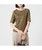 【ニューヨーカー/NEWYORKER】の針抜きミラノリブ ターンバック5分袖カットソー 人気、トレンドファッション・服の通販 founy(ファニー) ファッション Fashion レディースファッション Fashion for Women トップス・カットソー Cut & Sew Tops カットソー・ベーシックTシャツ Cut-and-Sewn Tops / Stretch Tees & Basics インナー Innerwear カットソー Cut and Sewn Top ジャケット Jacket, Outerwear ストライプ Stripe, Striped Pattern ベーシック Basic, Essential ミラノリブ Milano Rib, Milano Stitch ラベンダー Lavender A/W・秋冬 Autumn/Winter thumbnail カーキグリーン|ID: prp329100004772432 ipo3291000000034578516