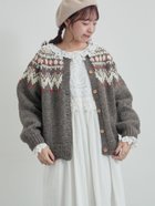 【サマンサモスモス/Samansa Mos2】の【ペルーニット】ジャカード柄ニットカーディガン 人気、トレンドファッション・服の通販 founy(ファニー) ファッション Fashion レディースファッション Fashion for Women トップス・カットソー Cut & Sew Tops ニット Knit Tops & Sweaters カーディガン・羽織り Layered Style Cardigans カーディガン Cardigan, Knitwear ジャカード/ジャガード Jacquard, Woven Pattern thumbnail チャコールグレー|ID: prp329100004772439 ipo3291000000034723210