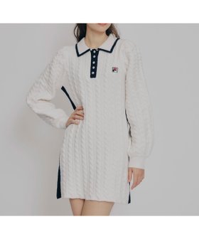 【レディアゼル/REDYAZEL】のFILA*REDYAZEL ケーブルニットポロミニワンピース 人気、トレンドファッション・服の通販 founy(ファニー) ファッション Fashion レディースファッション Fashion for Women ワンピース Dresses クラシカル Classical, Vintage-Inspired コラボ Collaboration, Collab スポーツ Sports, Activewear スポーティ Sporty, Casual Athletic トレンド Trend, Trending Now ミックス Mix, Mixed Style リラックス Relax, Relaxed Fit エレガント 上品 Elegant |ID:prp329100004772444